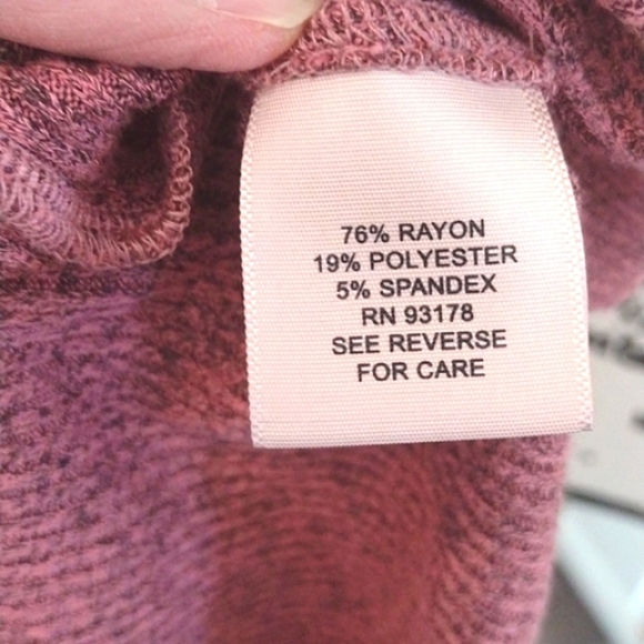 Philosophy Ribbed Knit Top Tie front Mauve Size Small - Picture 7 of 7